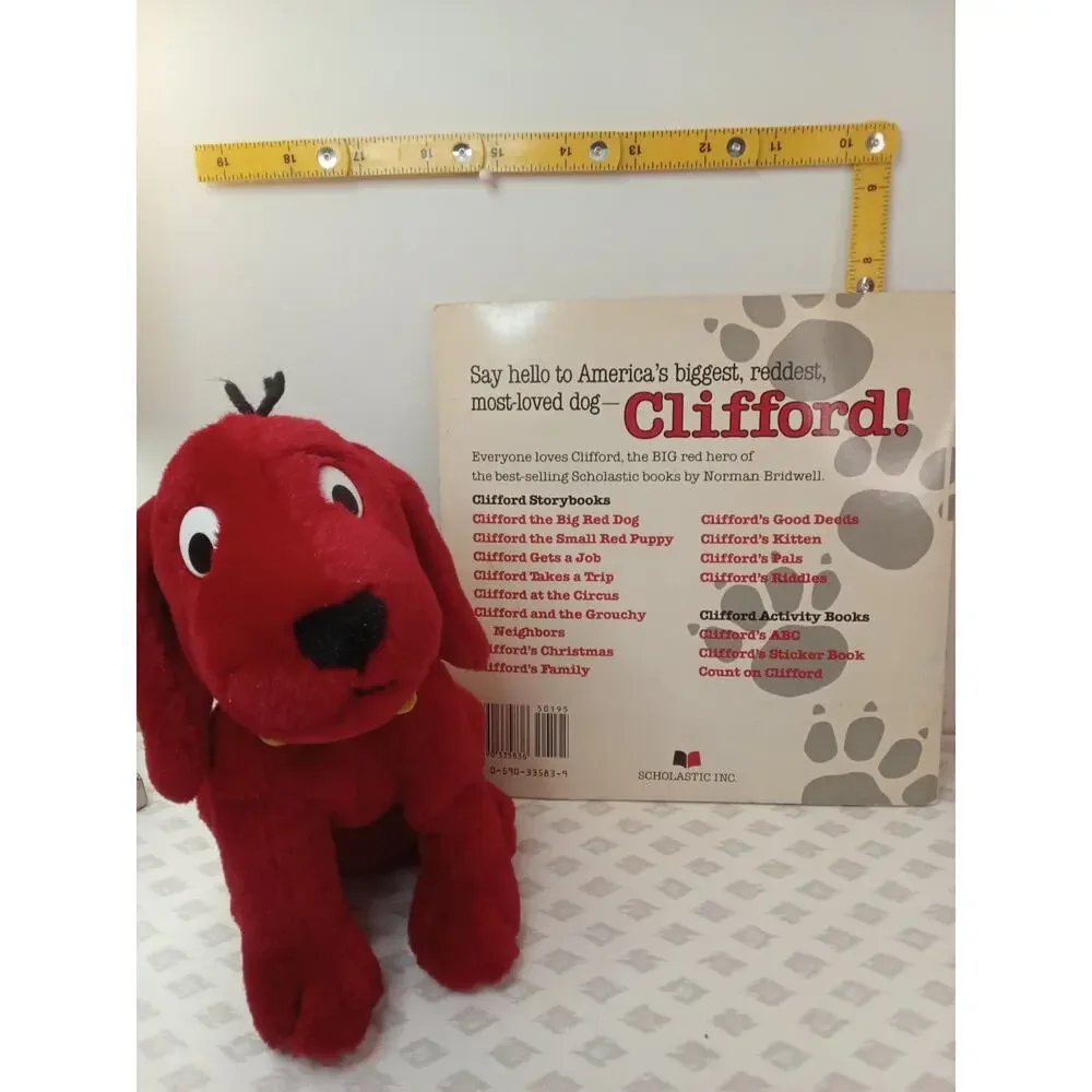 Clifford Big Red Dog 7” And Book The Small Puppy SCHOLASTIC 2000 Vintage